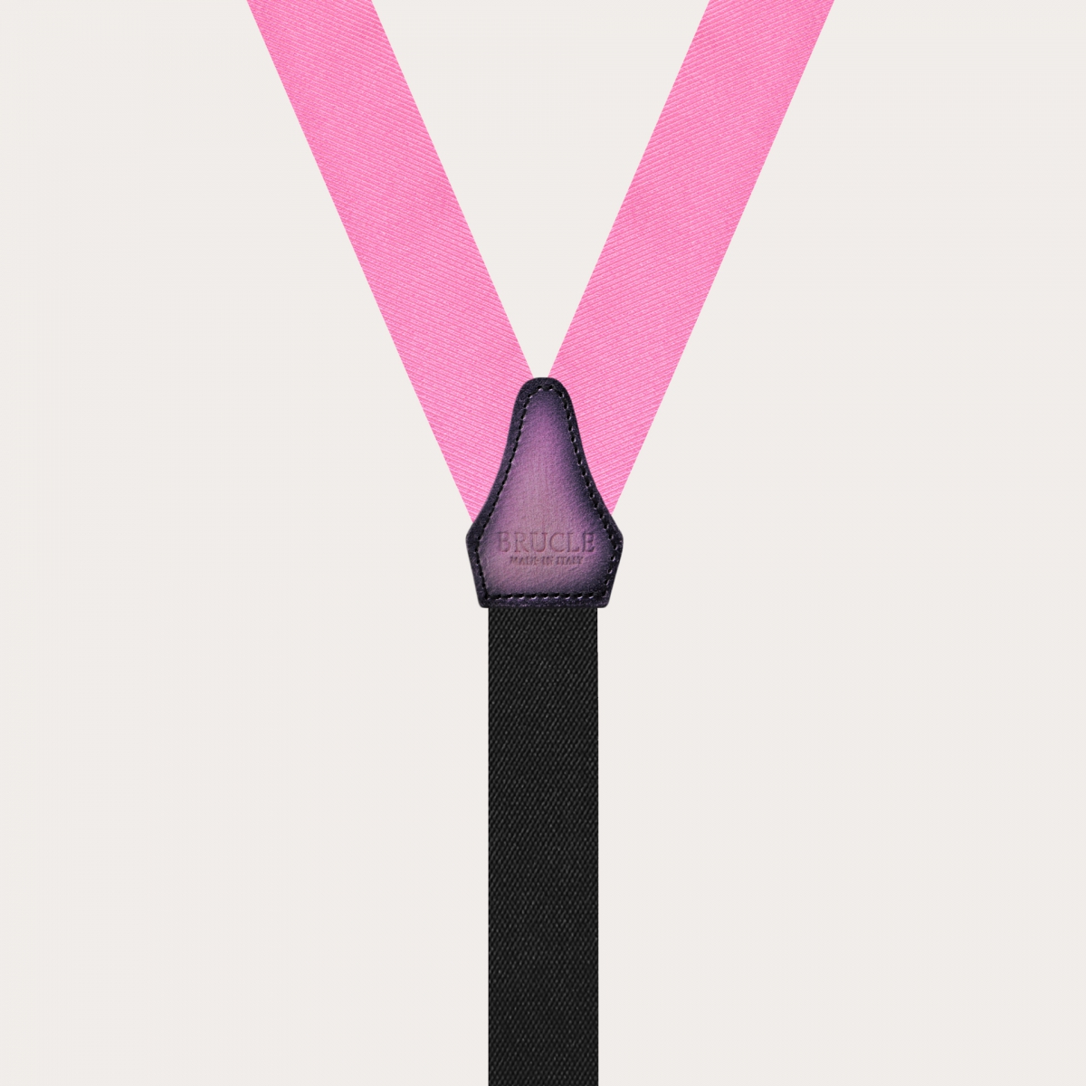 BRUCLE Schmalen rosa Seidenhosenträger mit Schlaufen