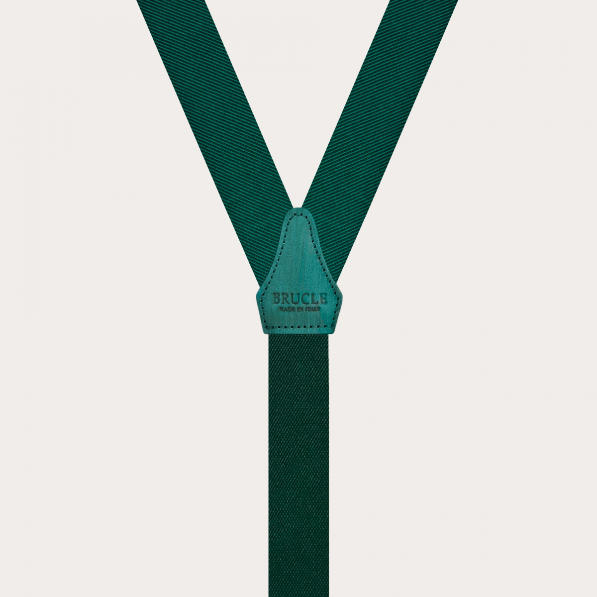 Tirantes estrechos verdes para hombre con ojales para botones