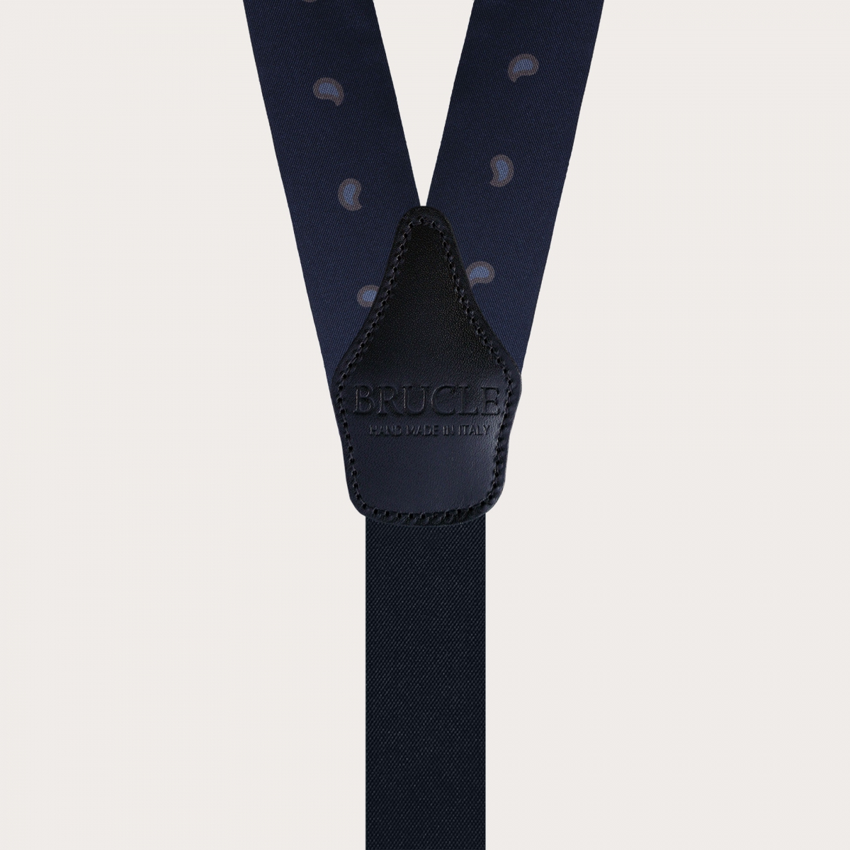 Seiden-Hosenträger herren Blau Paisley Makromuster