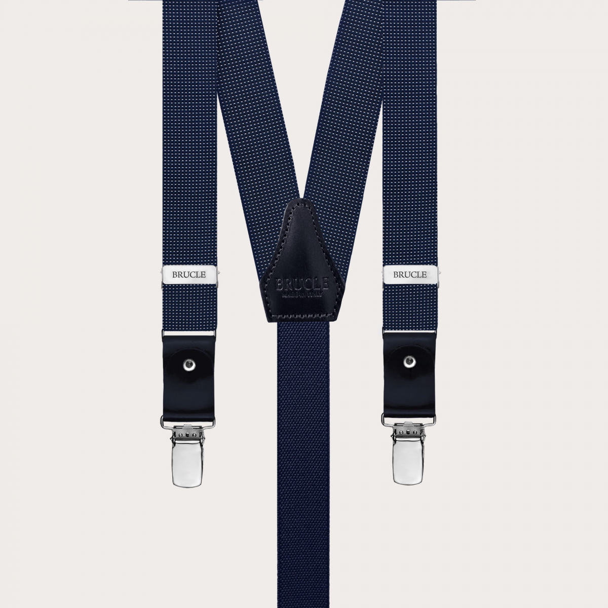 Men's polkadot silk suspenders made in Italy