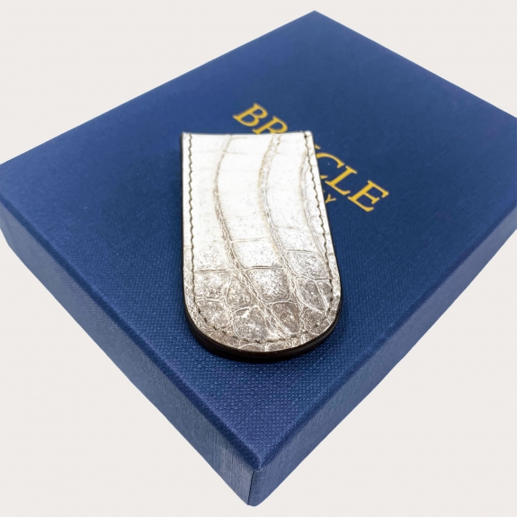 Clip para billetes de cocodrilo blanco Himalaya