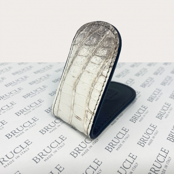Clip para billetes de cocodrilo blanco Himalaya