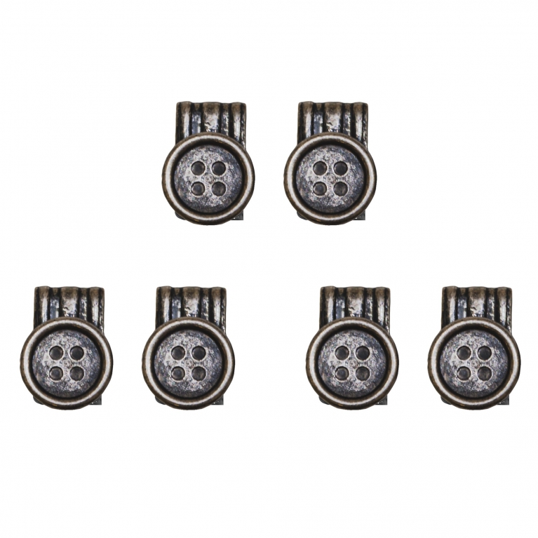 Boutons amovibles pour bretelles Nickel antique