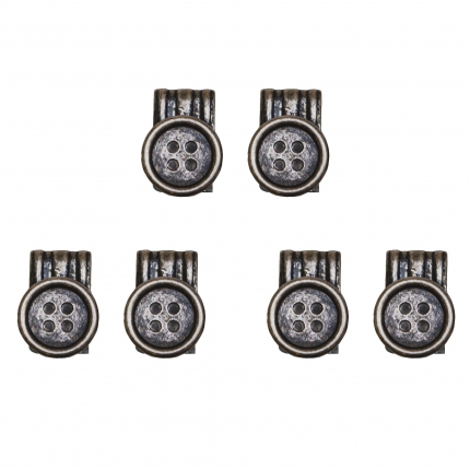 Boutons amovibles pour bretelles Nickel antique
