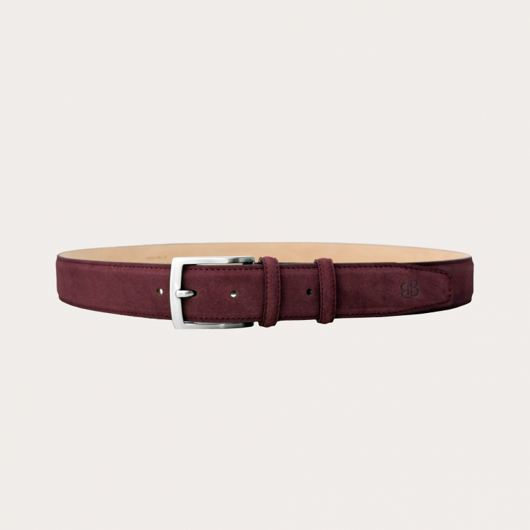 Ceinture en daim bordeaux
