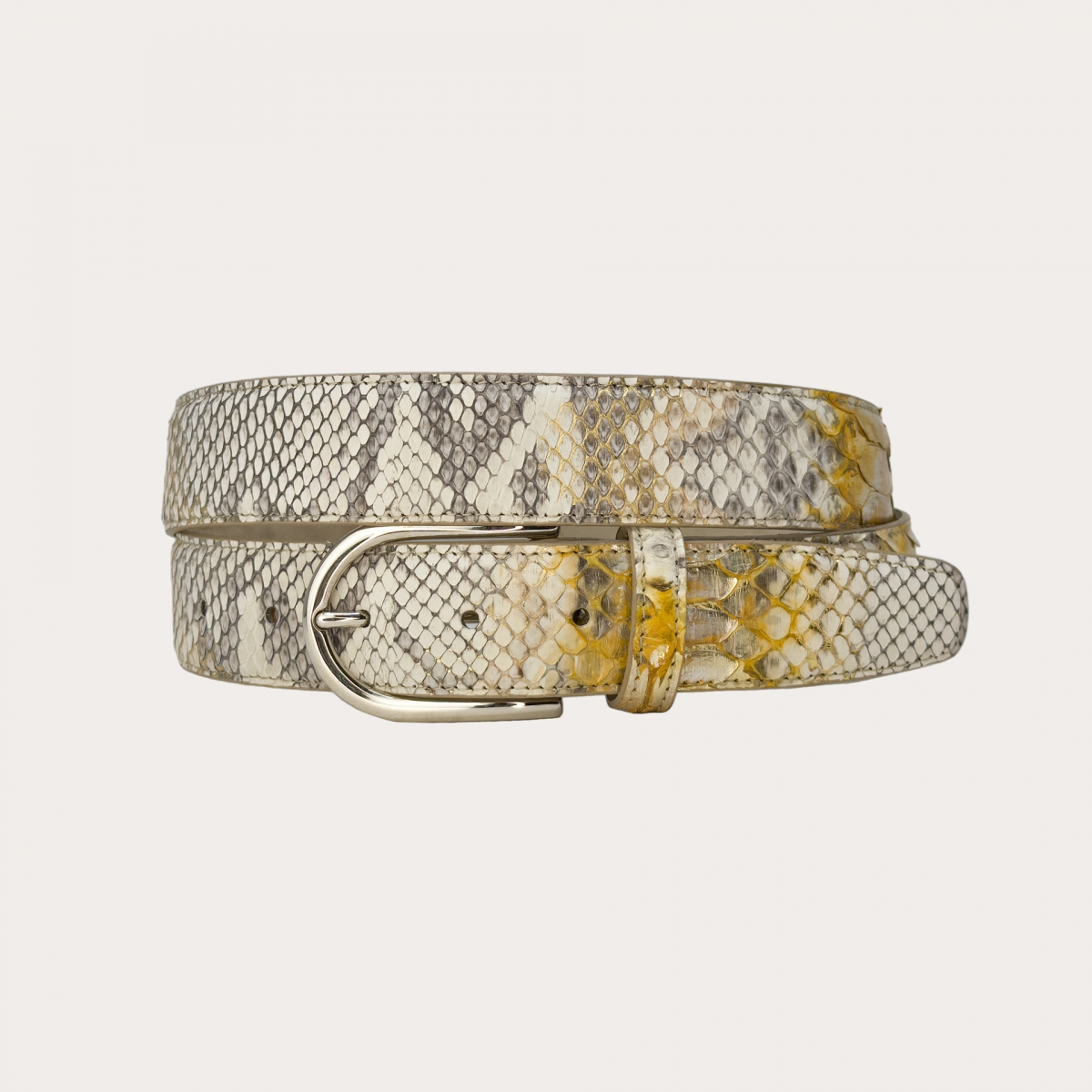 Python belt rock with gold padding