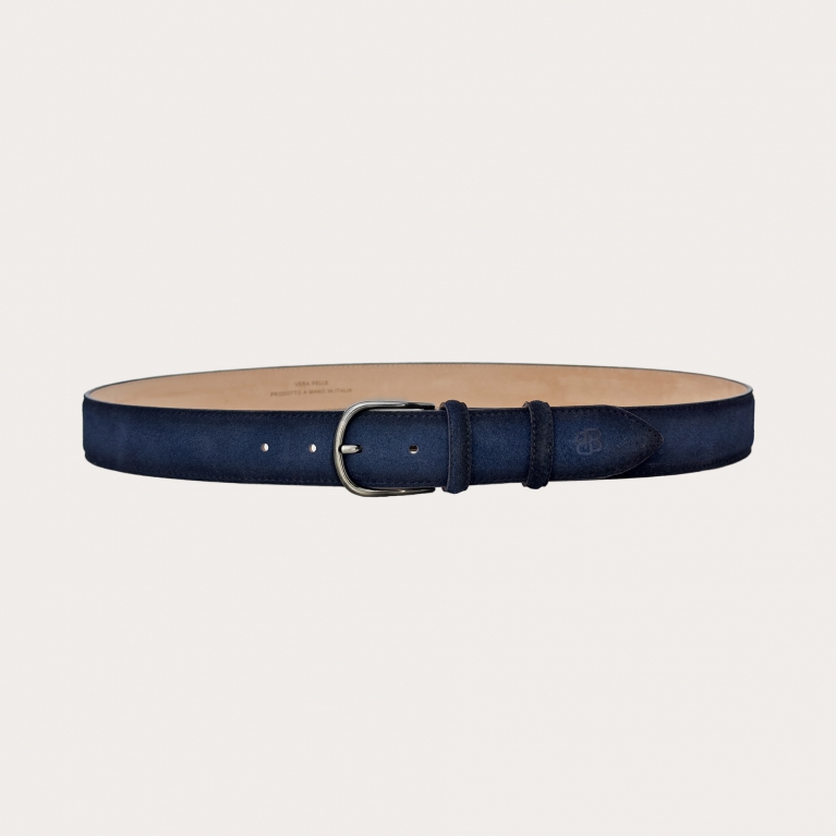 Cintura scamosciata blu sfumata navy