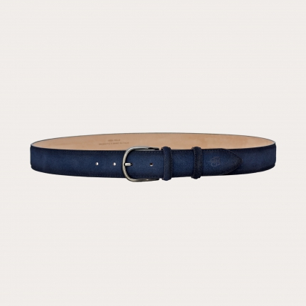 Cinturón de ante azul difuminado en navy