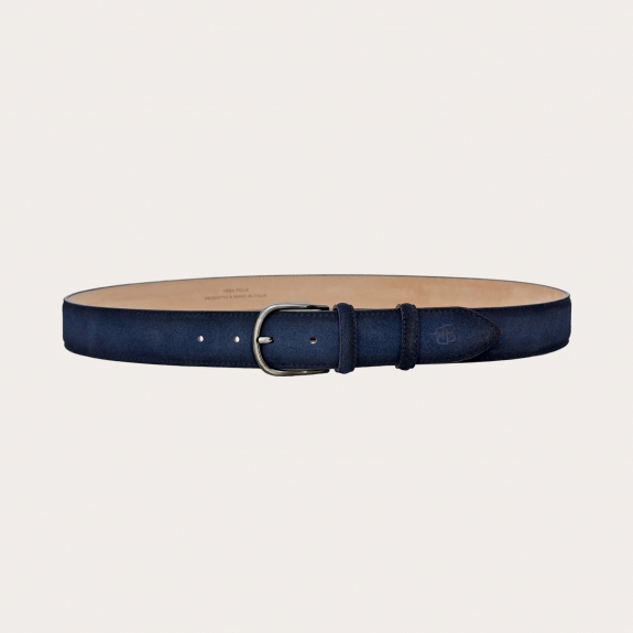 Cinturón de ante azul difuminado en navy