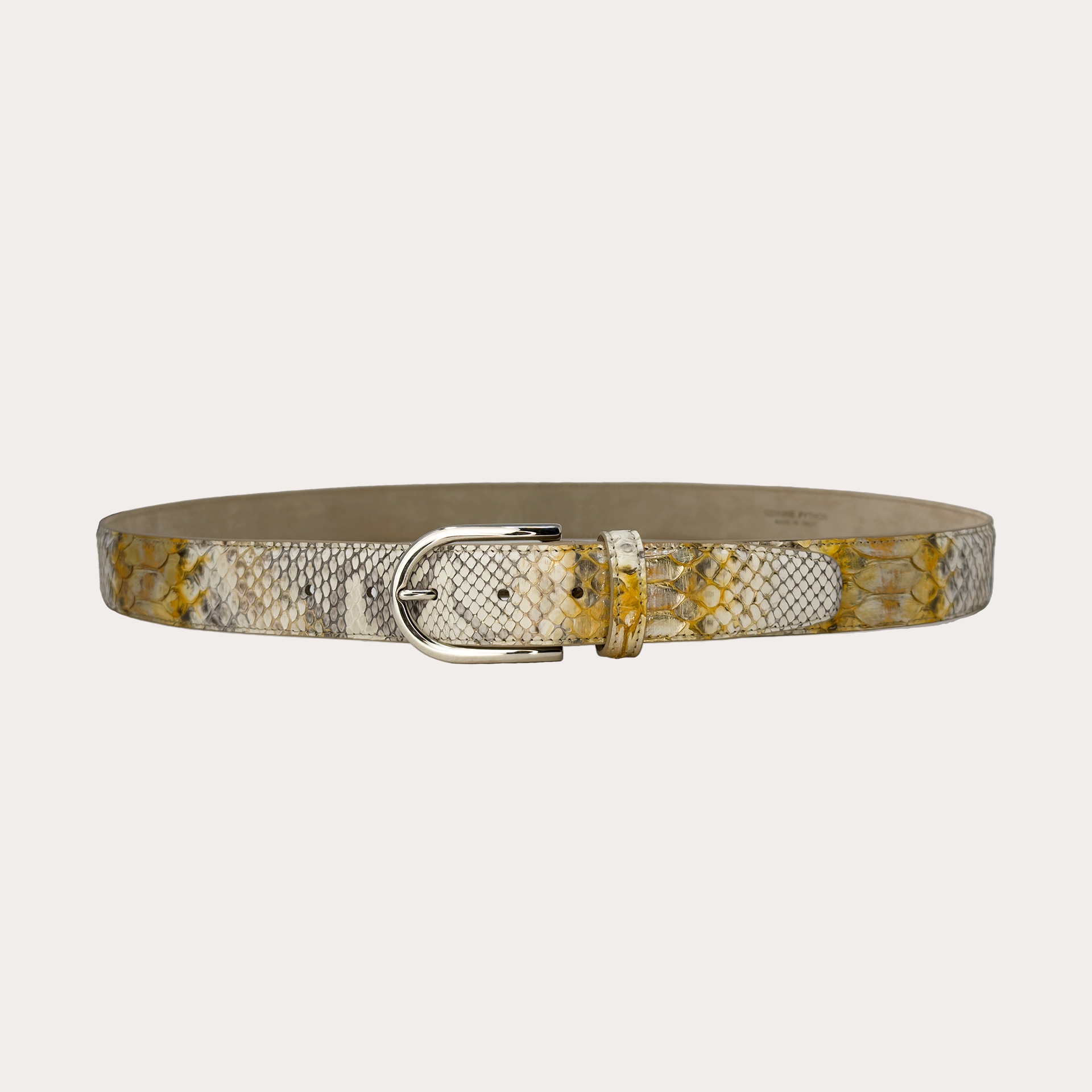 Rock and Gold Python Belt | BRUCLE Luxury Belts Made in Italy