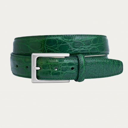Cintura verde di coccodrillo
