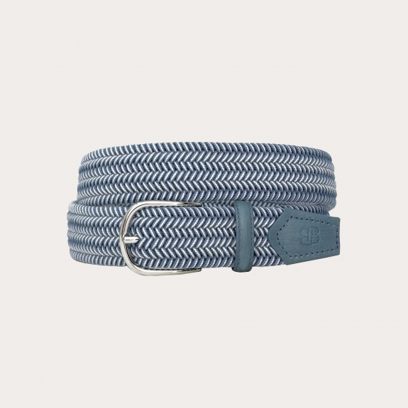 Nickel-Free Blue Jeans and White Elastic Belt