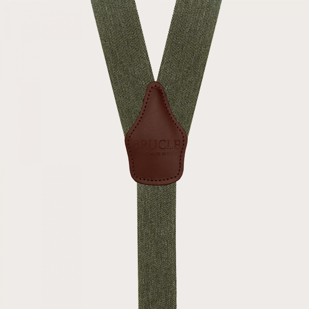 Tirantes anchos verdes en forma de Y efecto jeans