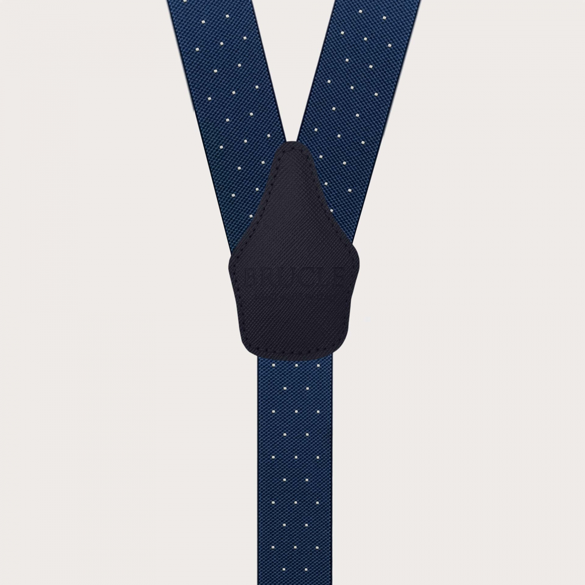 Tirantes unisex anchos azules de lunares, solo con clips