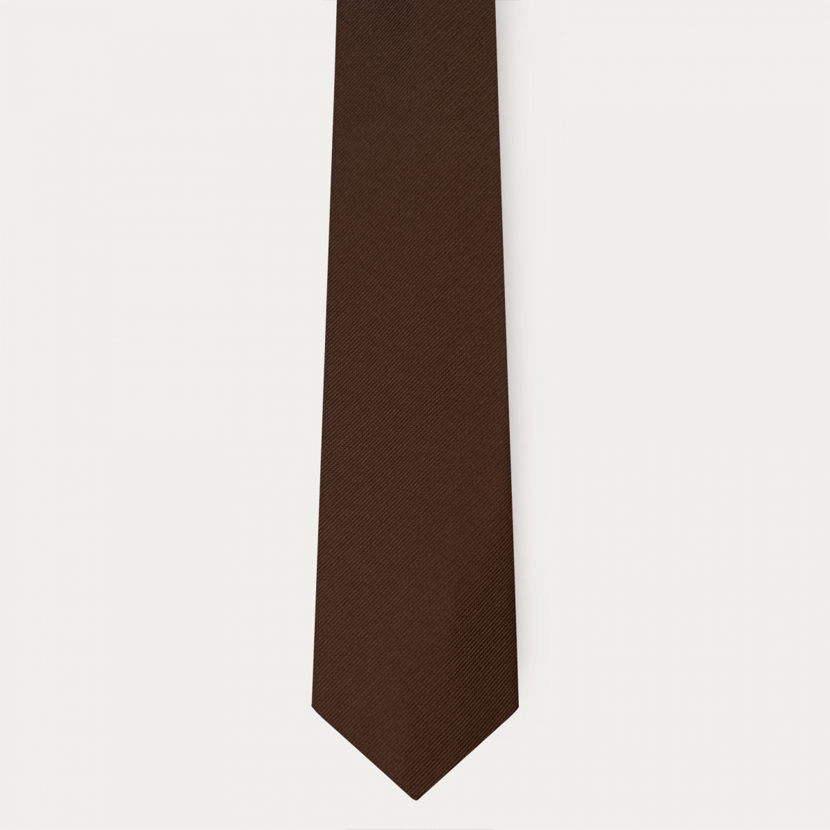 BRUCLE Corbata de seda marrón