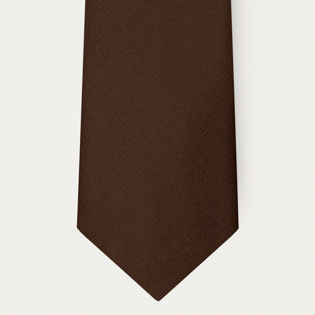 BRUCLE Corbata de seda marrón