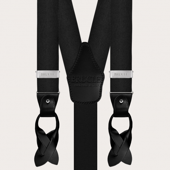 Bretelles larges en soie noir
