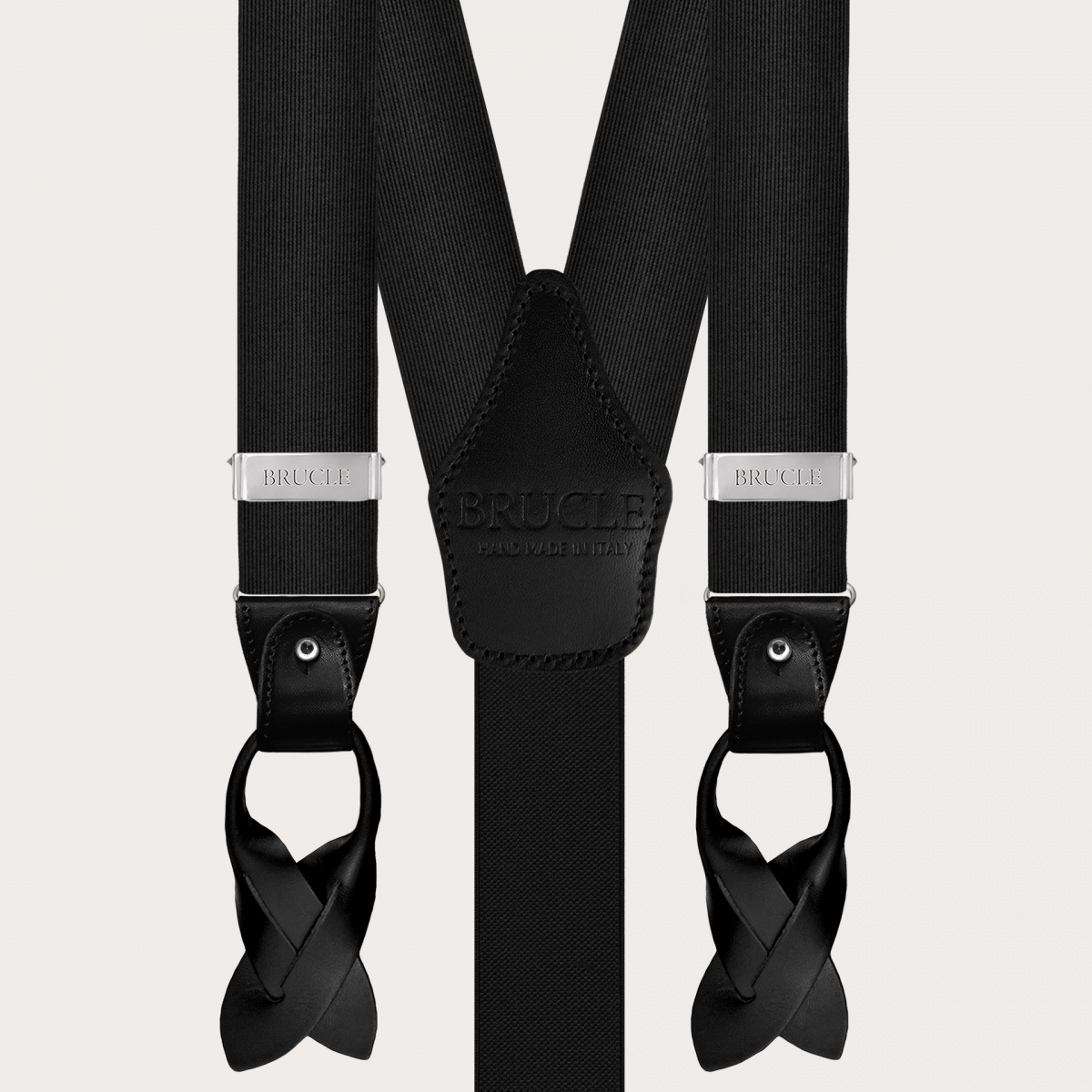 Bretelles larges en soie noir