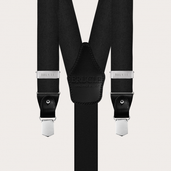 Bretelles larges en soie noir