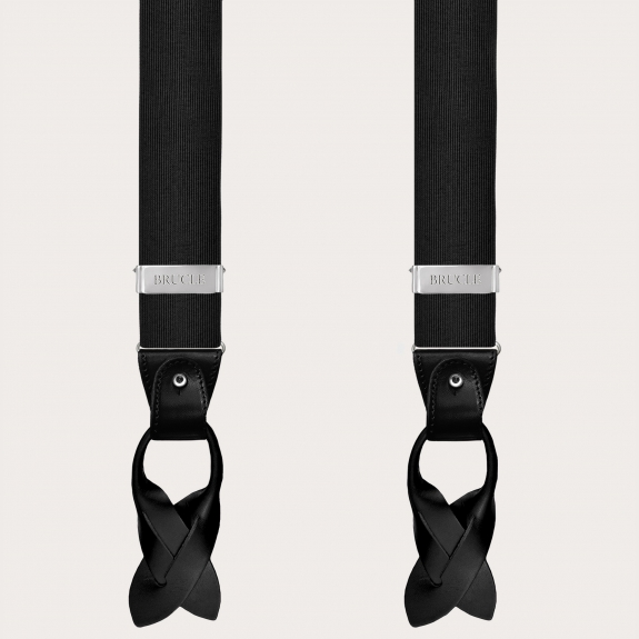 Bretelles larges en soie noir