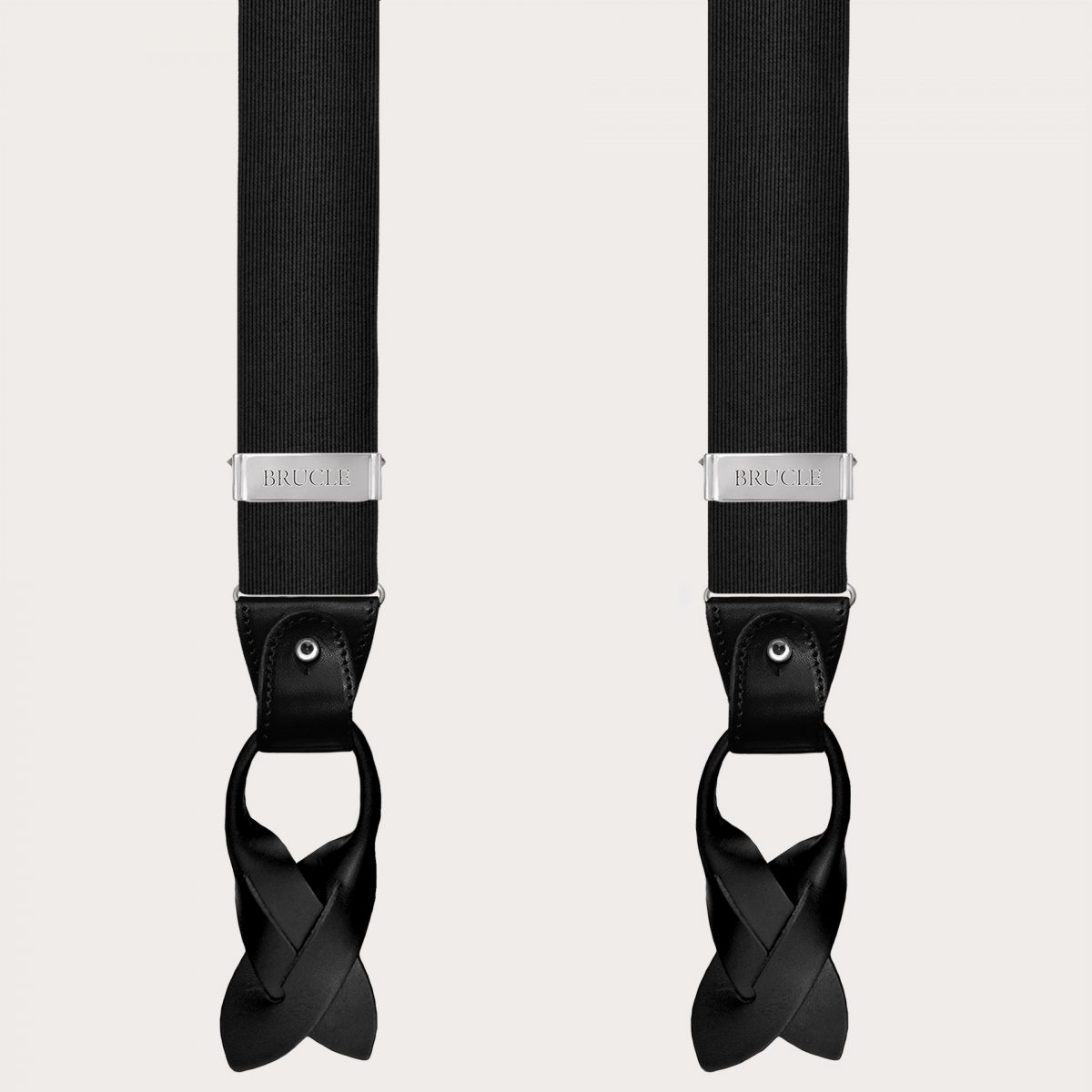 Bretelles larges en soie noir