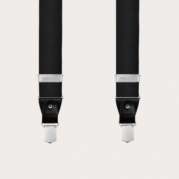 Bretelles larges en soie noir