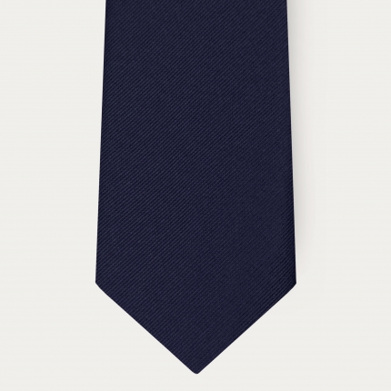 Classic navy blue silk tie