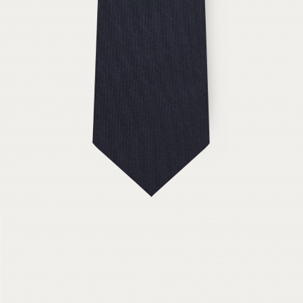 Men's navy blue silk necktie