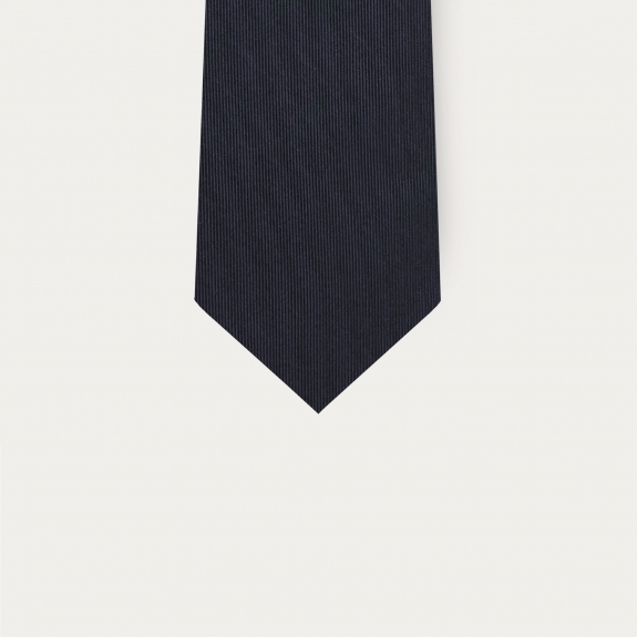 Corbata de seda azul marino para hombre