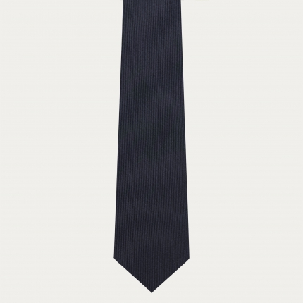 Men's navy blue silk necktie