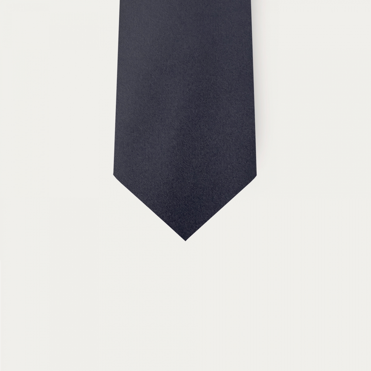 Navy blue satin silk tie