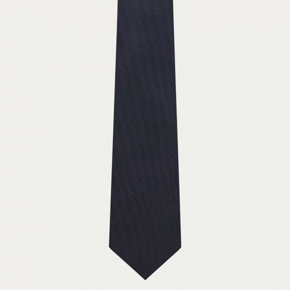 Conjunto coordinado de corbata y tirantes para botones en seda azul marino