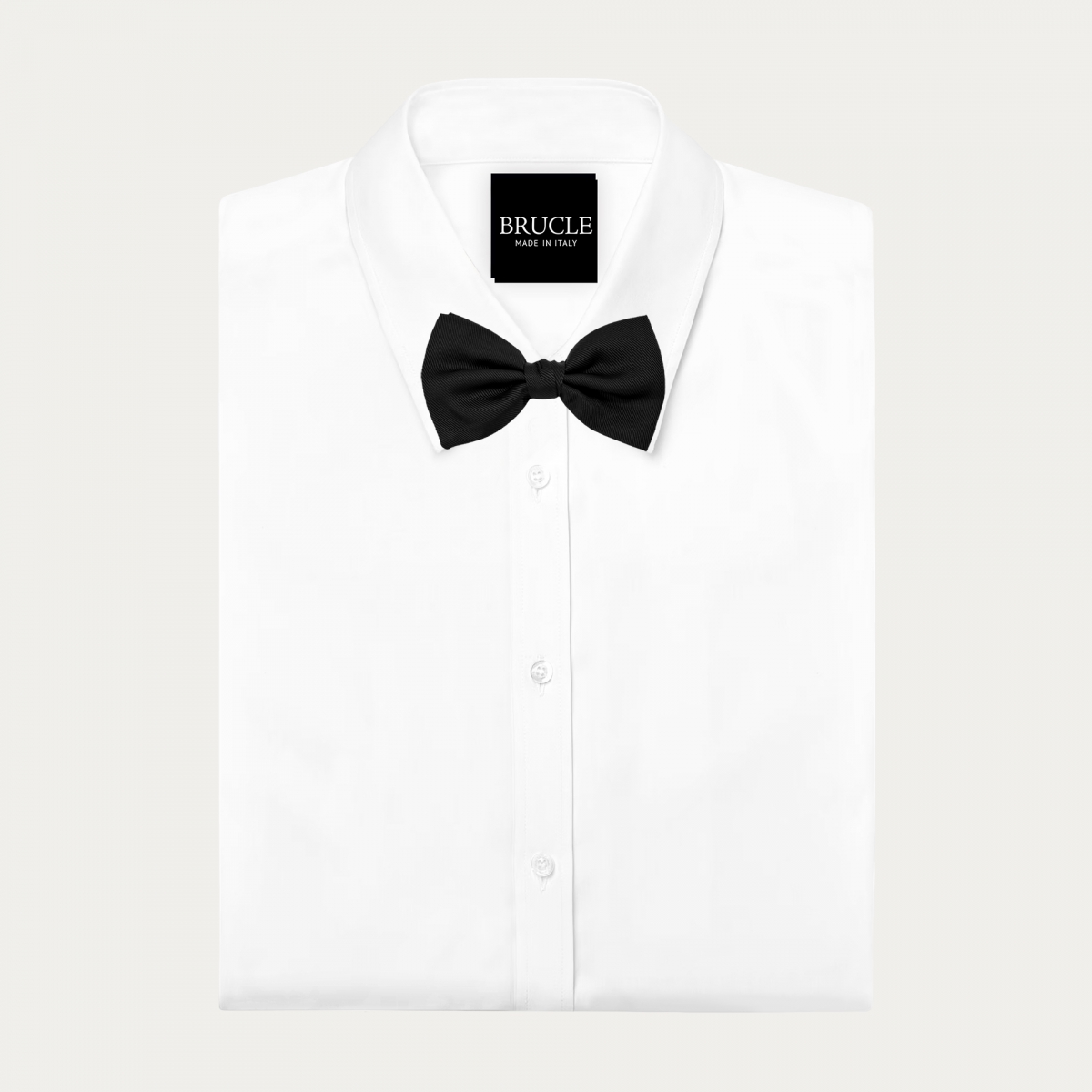 Pajarita clásica en elegante jacquard de seda italiana, negro