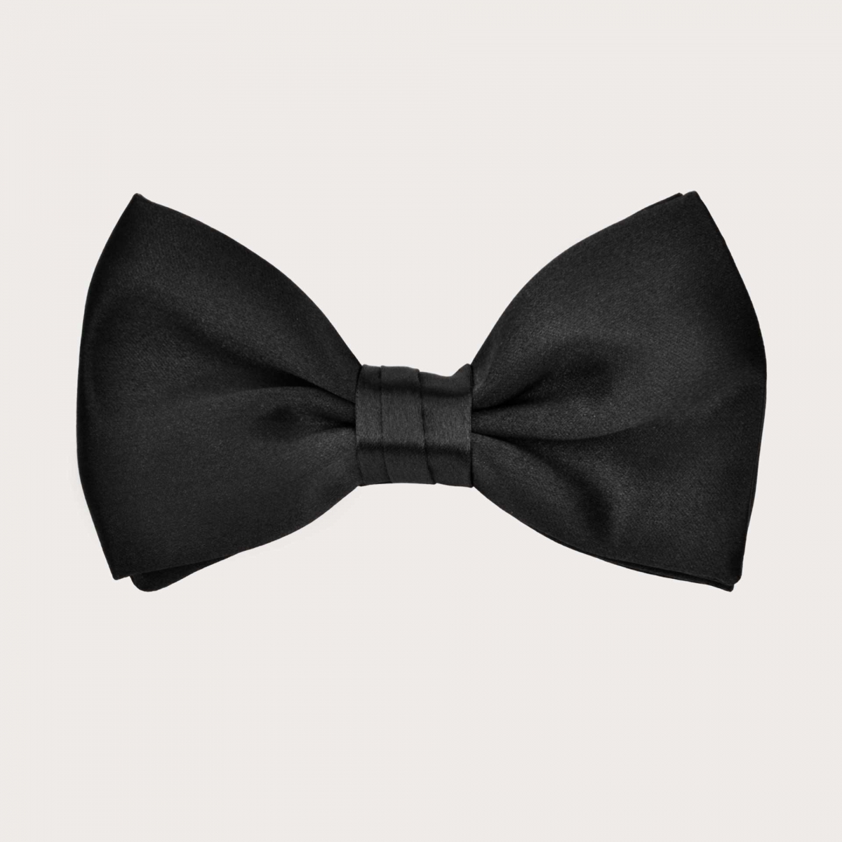 Package consisting of black button suspenders and black silk satin bow tie