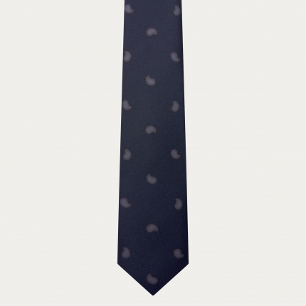 Men's silk tie with printed macro paisley pattern