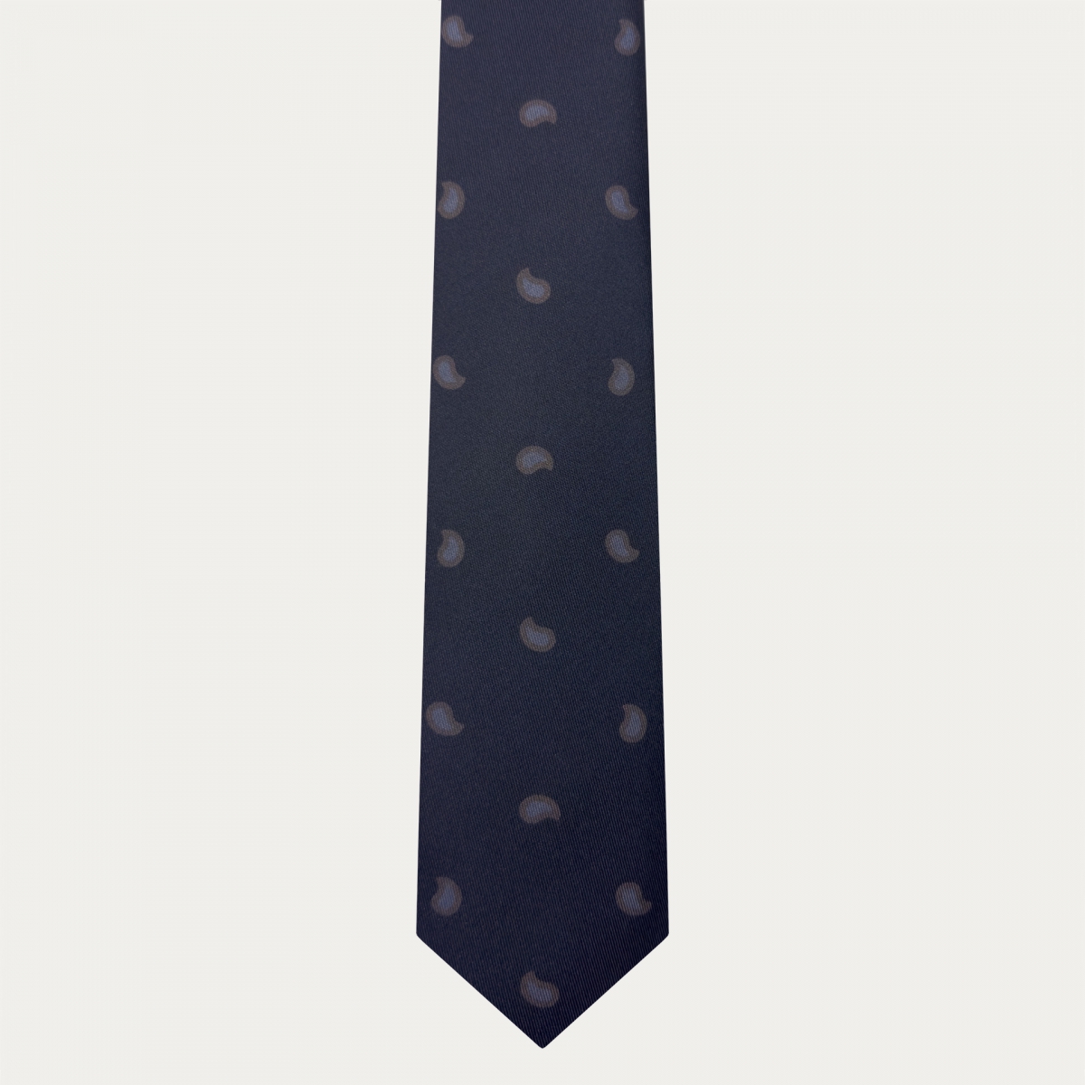 Cravate en soie pour homme avec motif paisley macro imprimé