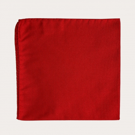 Pañuelo de bolsillo para hombre de seda roja