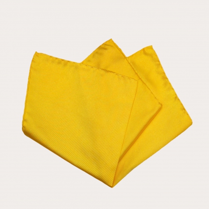 Yellow silk pocket square