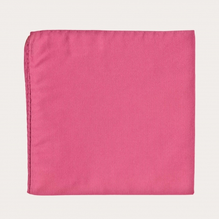 Pochette de costume en soie rose