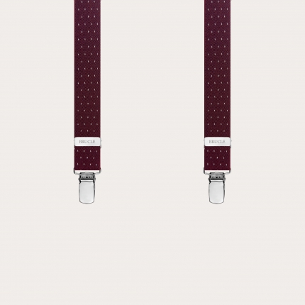 Bretelle bordeaux puntaspillo con 4 aste forma a X