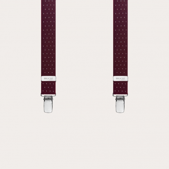 Bretelle bordeaux puntaspillo con 4 aste forma a X