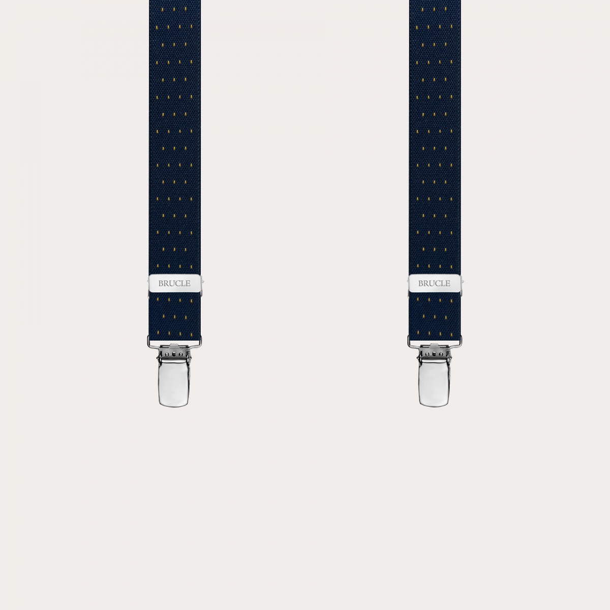 Bretelle strette blu con puntaspillo arancione