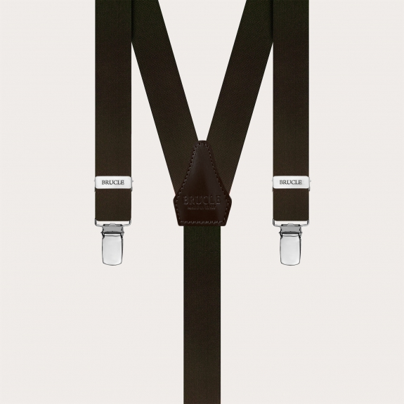 Bretelles fines en Y marron foncé