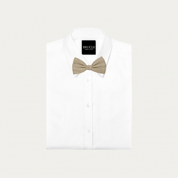 Papillon da annodare in seta color champagne