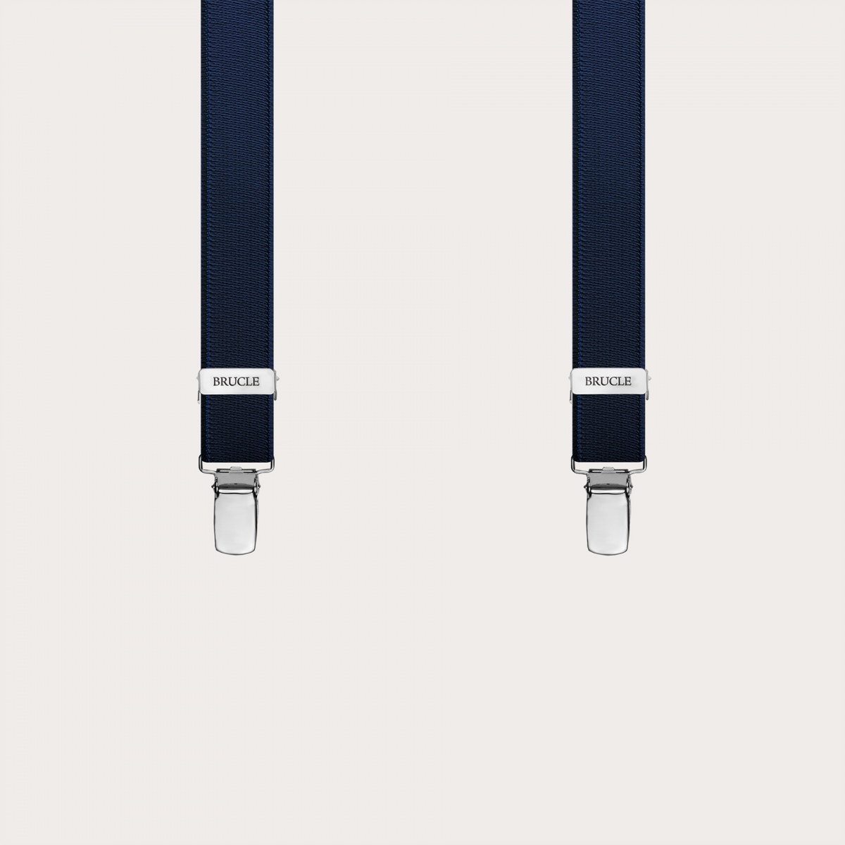 Tirantes ajustados de raso elástico azul, solo clips