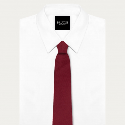 Classic burgundy silk satin tie