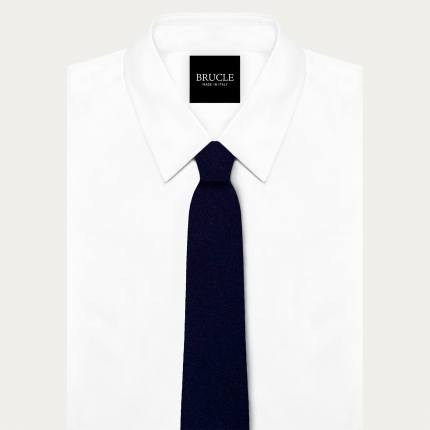 Elegante blaue Seidensatin-Krawatte