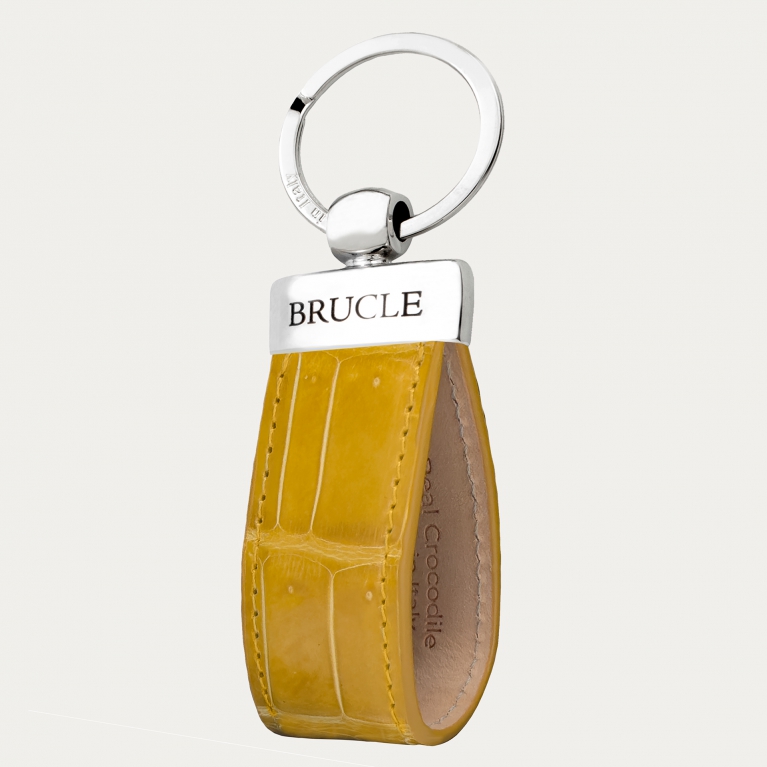 Yellow crocodile keychain