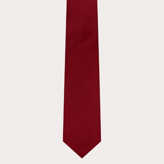 Burgundy Silk Satin Suspender and Tie Set