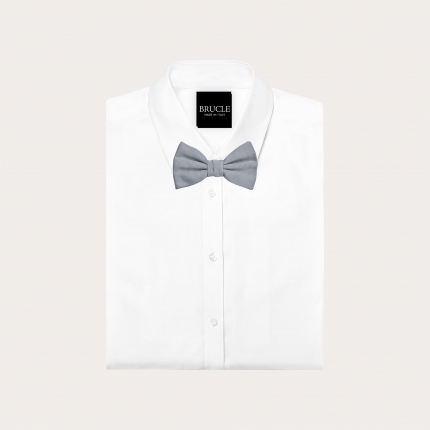 Jacquard-Seidenfliege grau mit diagonalem Reps-Muster